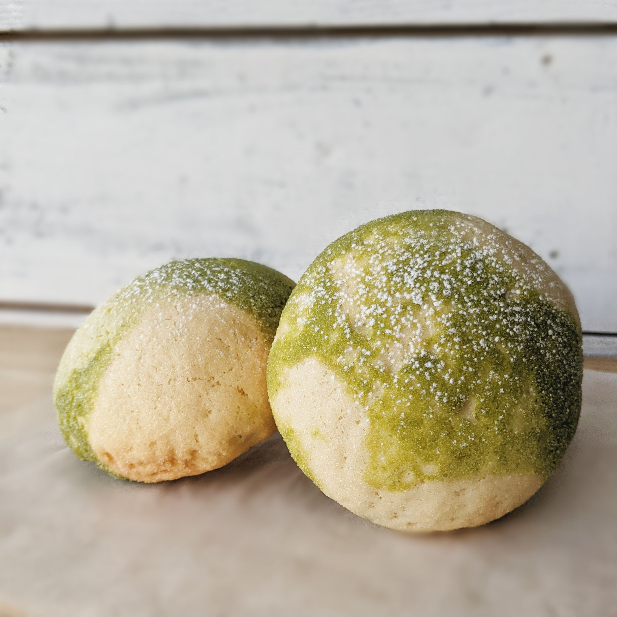 Matcha Mochi Melon Pan