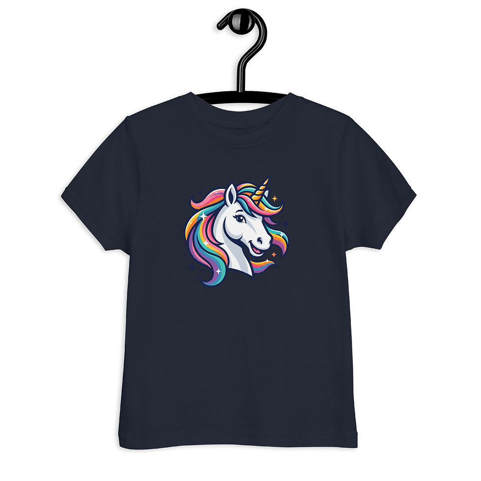 Thumbnail: blau T-Shirt Digitaldruck, Vorderansicht hängend