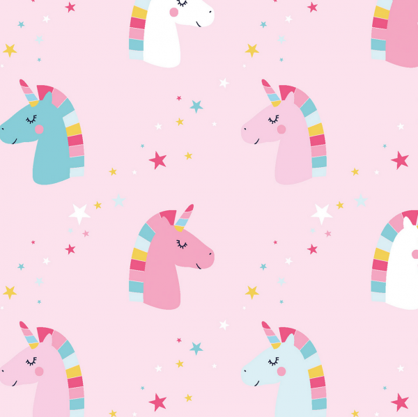 Miniature : rosa Regenbogen Einhorn, Stoffmuster