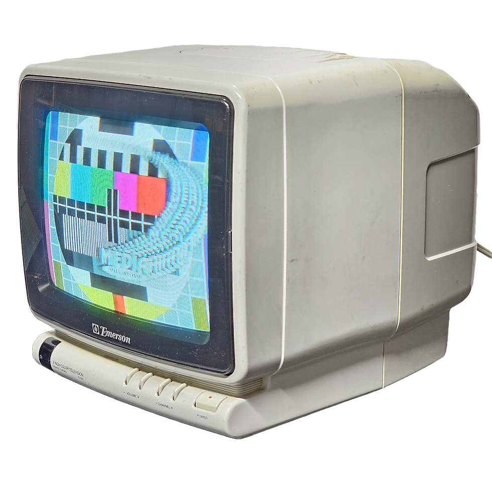 Emerson TC0916 White Color Vintage TV Retro Television Rental 1990's 2000's