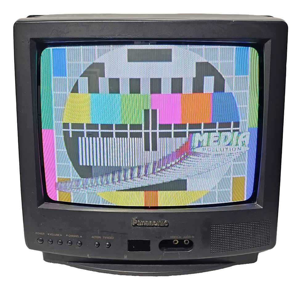 Panasonic Black Color Vintage TV Retro Television 1990's 2000's