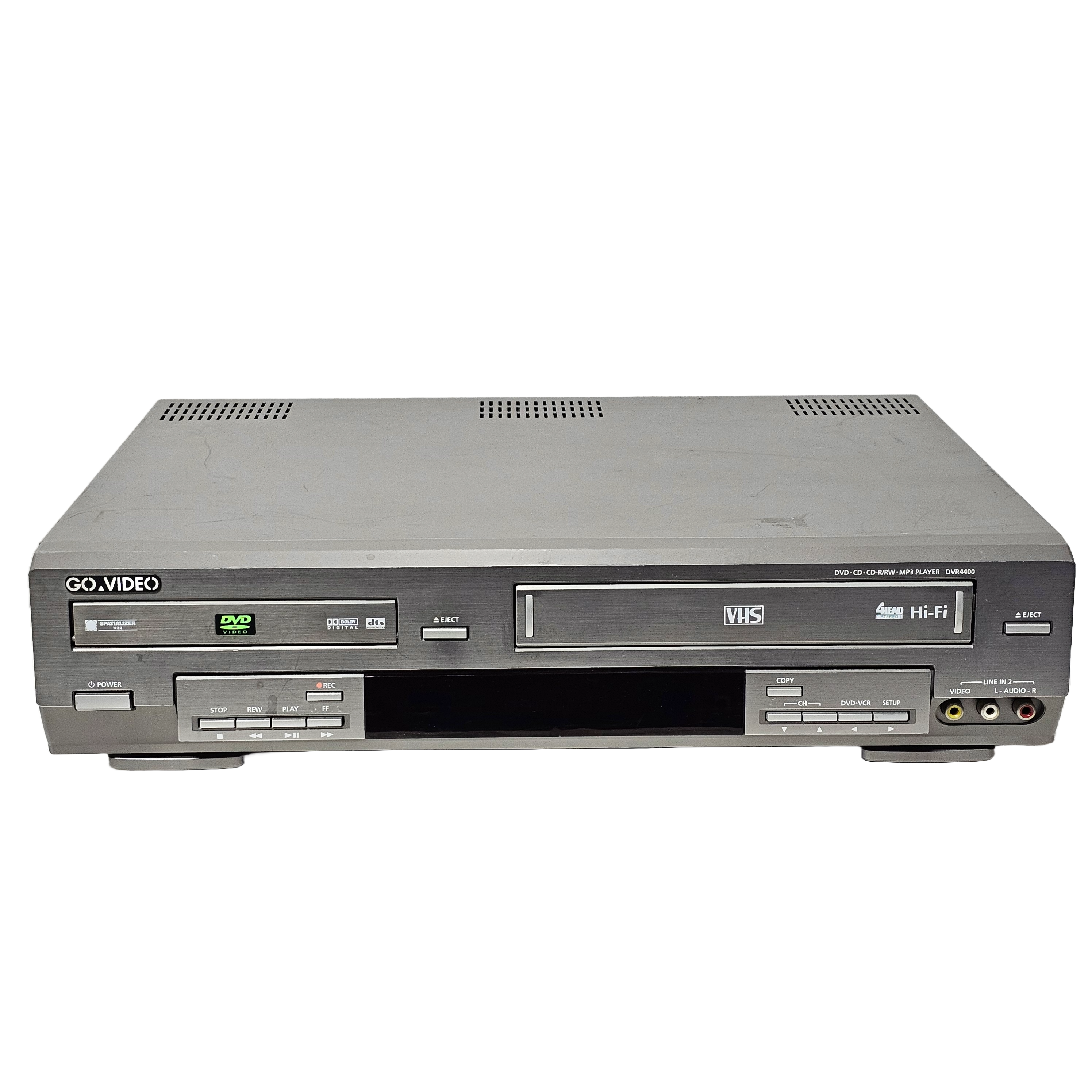 GoVideo DVR4400 Silver Retro Vintage DVD VHS VCR Player 1990's 2000's