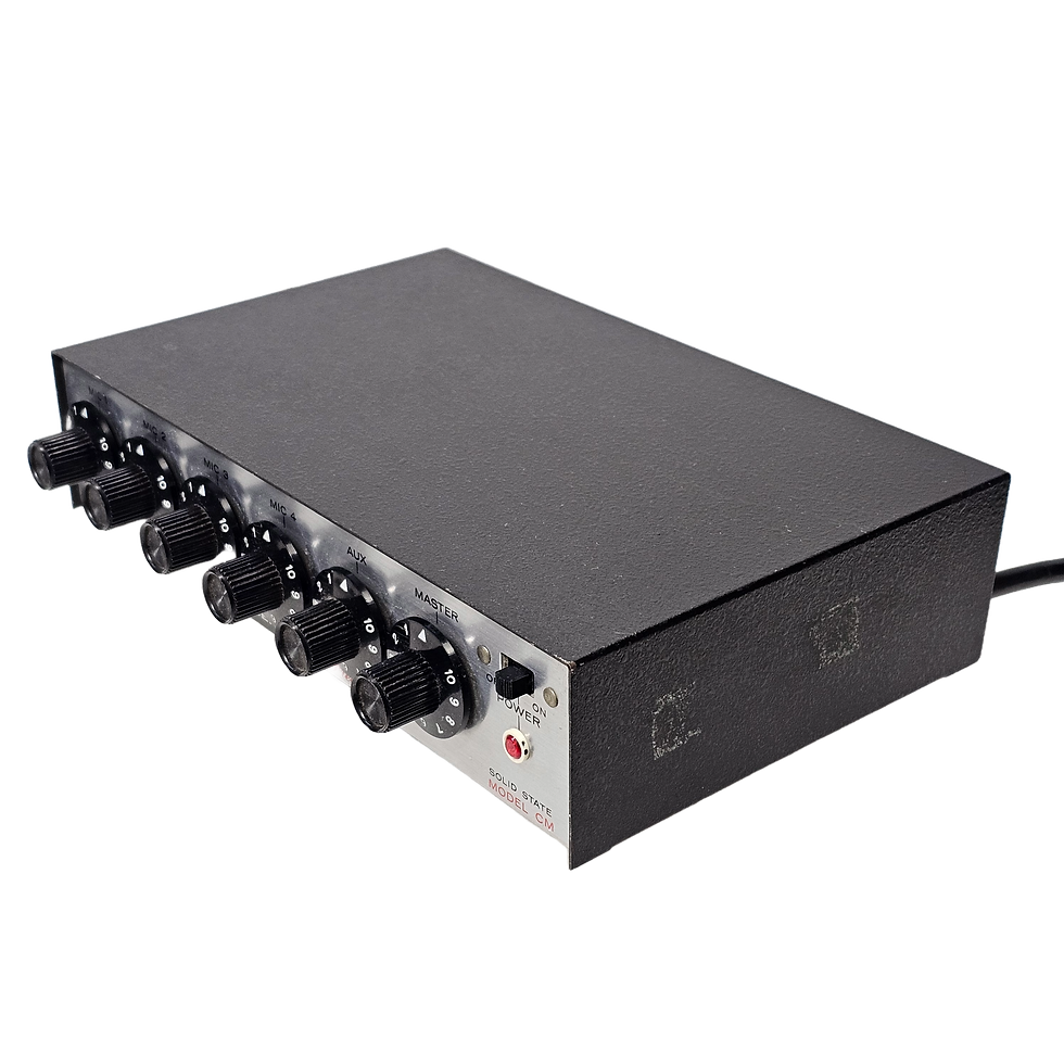 Bogen CM A55 Audio Mixer Preamp Retro Vintage Rental Prop Black Silver 1990's