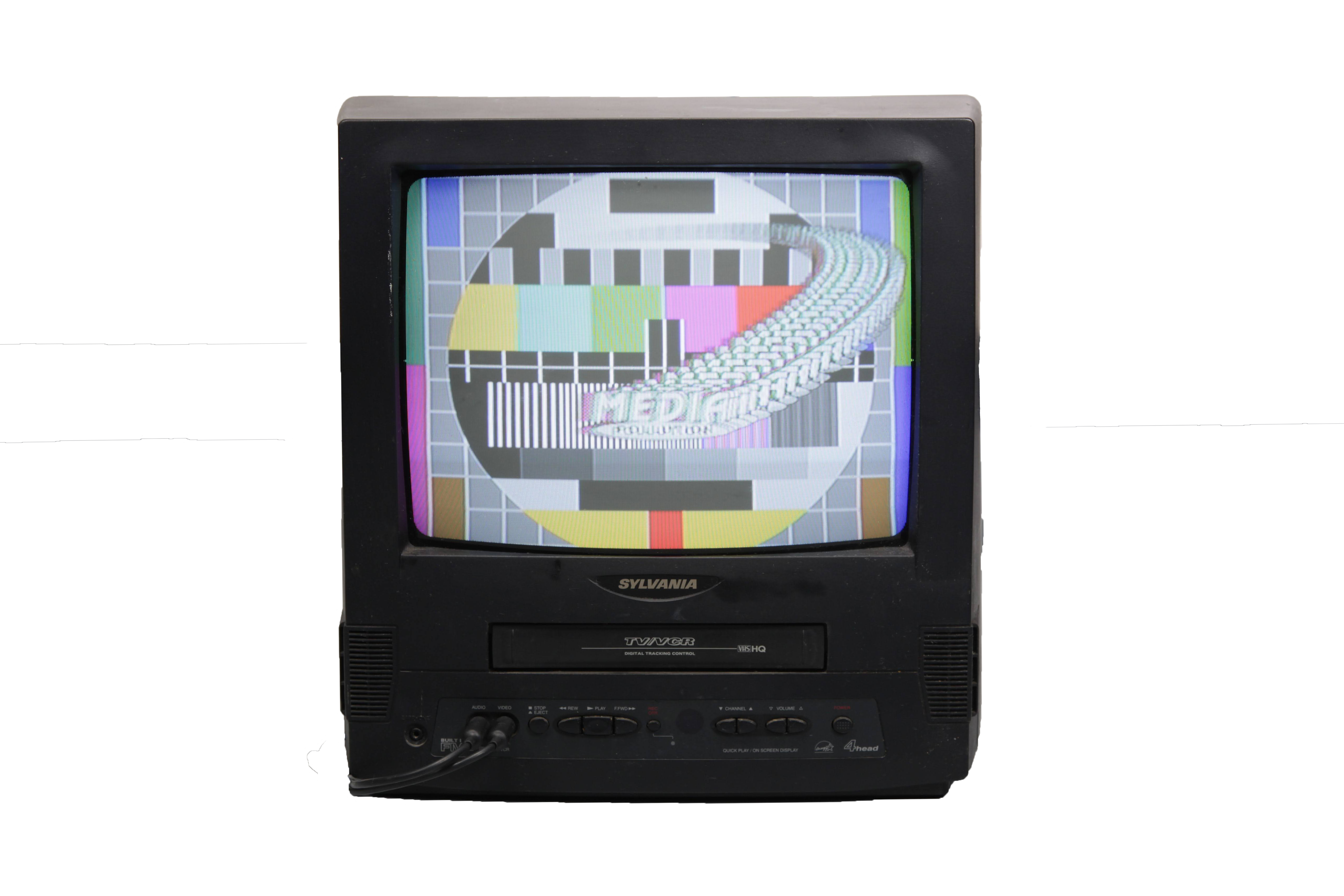Sylvania SRC21134 Black Color Vintage TV Retro Television 1990's 2000's NYC Tristate Area Prop Rental