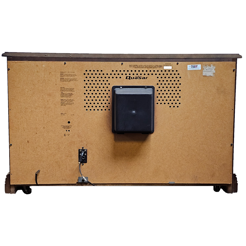 Thumbnail: Quasar WL9438WP Console Wood Silver On Wheels Retro Vintage TV Television Rental 1980's 1970's Color