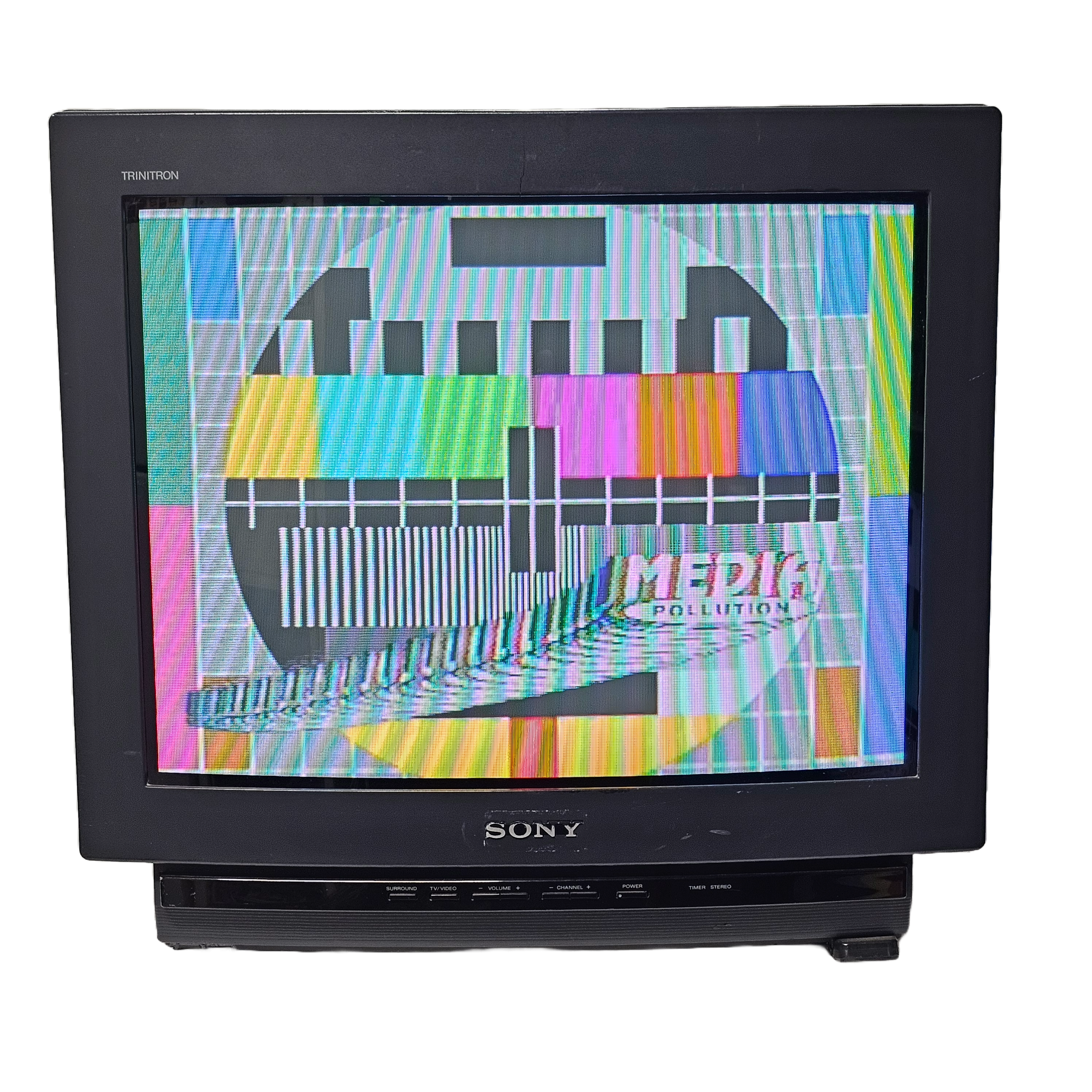 Sony Trinitron Large Black Grey Color Retro Vintage TV Television 1990's 2000's