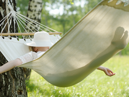 woman sleeping in hammock