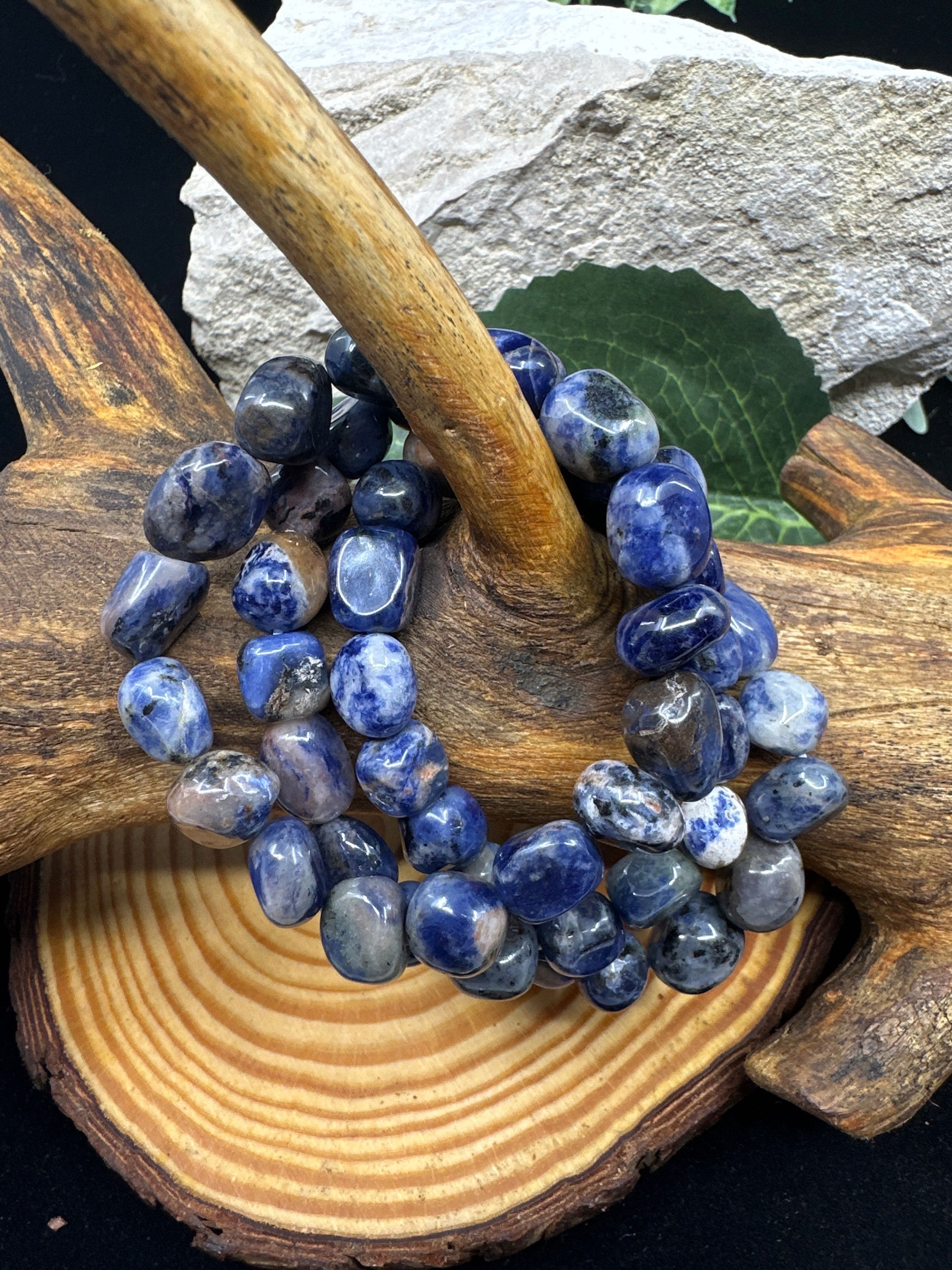 Sodalite Tumbled Stone Bracelet - 10-12mm