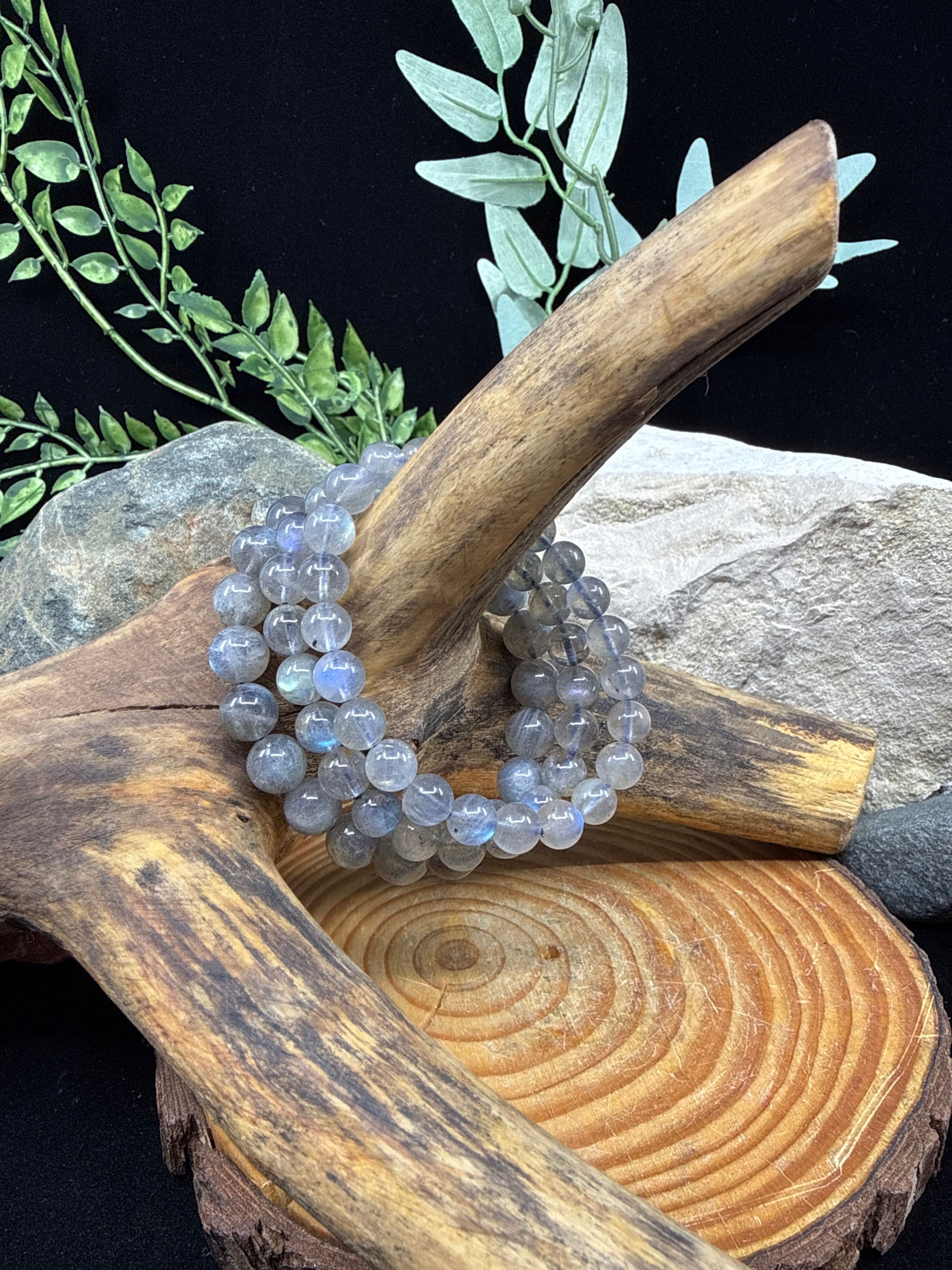 Labradorite Beaded Bracelet Bracelet - 8/9mm