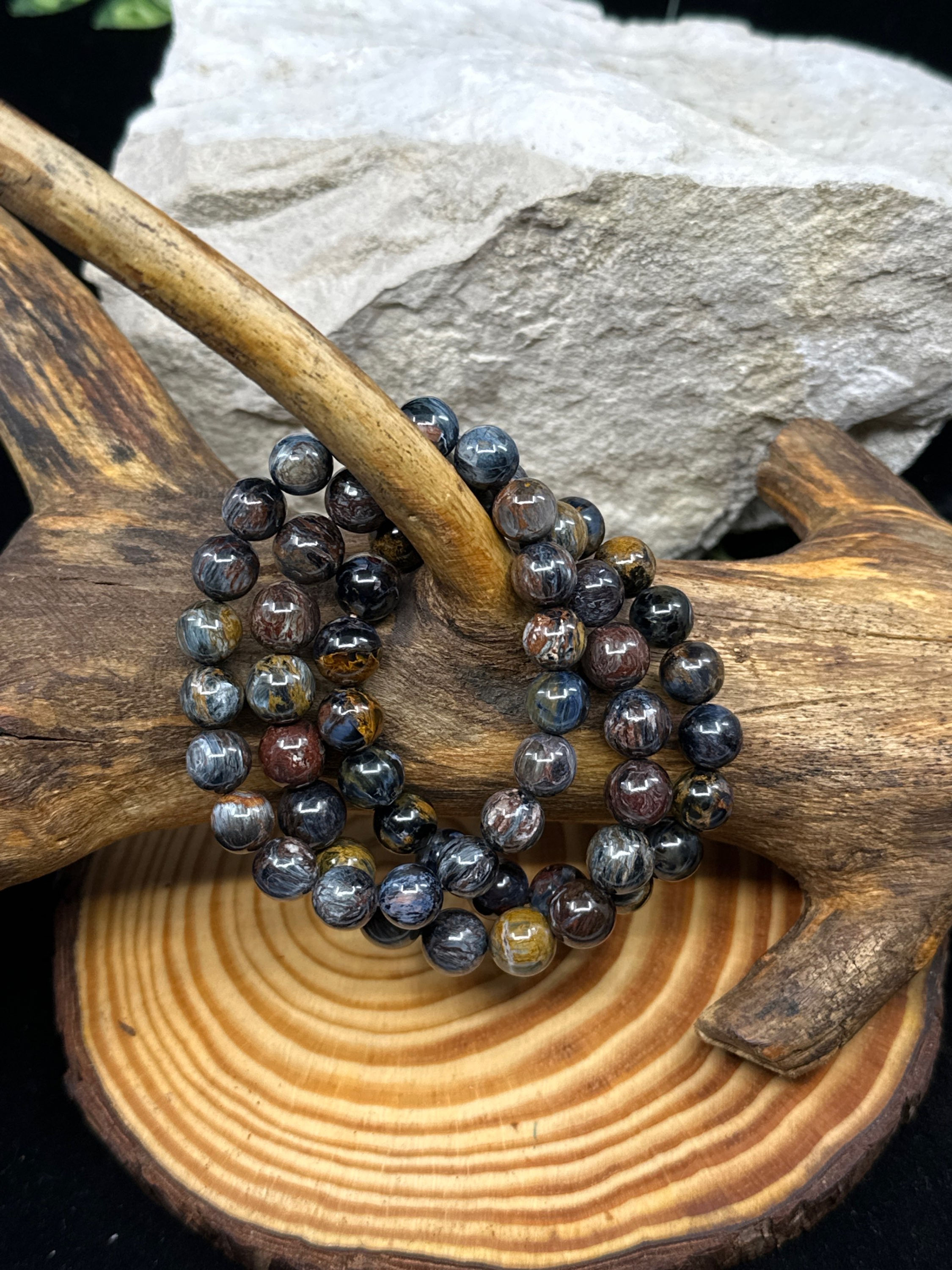 Pietersite Beaded Bracelet - 10mm