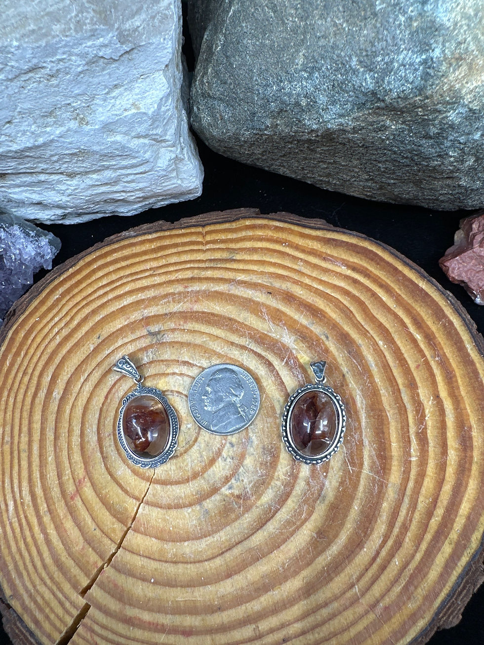 Thumbnail: Fire Quartz Sterling Silver Pendant