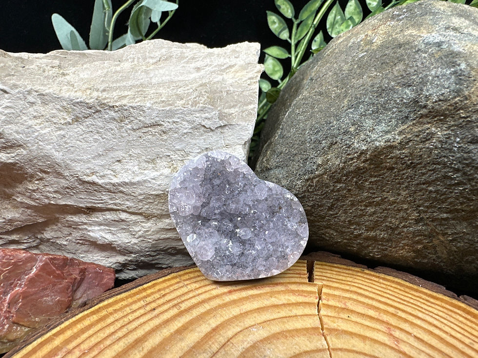 Amethyst Druzy Heart - 3