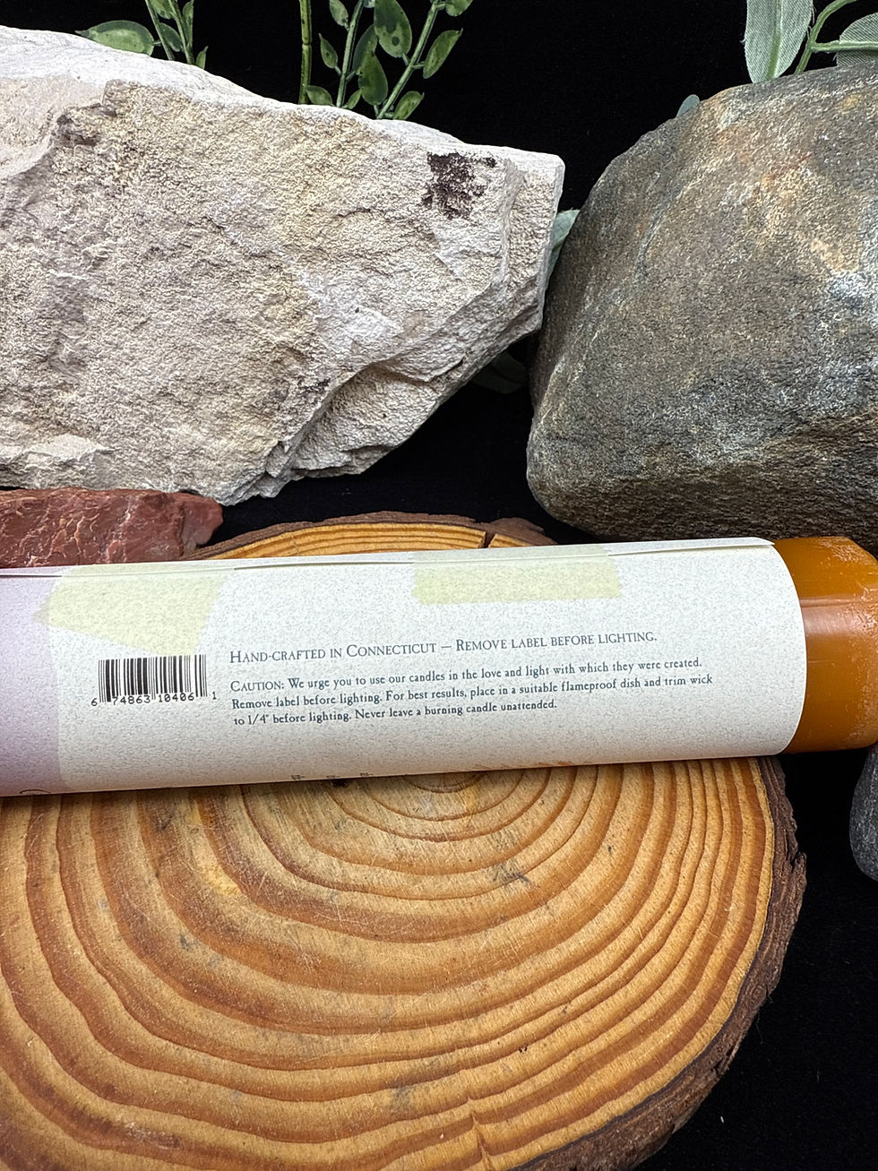 Thumbnail: Reiki Charged Herbal Pillar Candle - Confidence