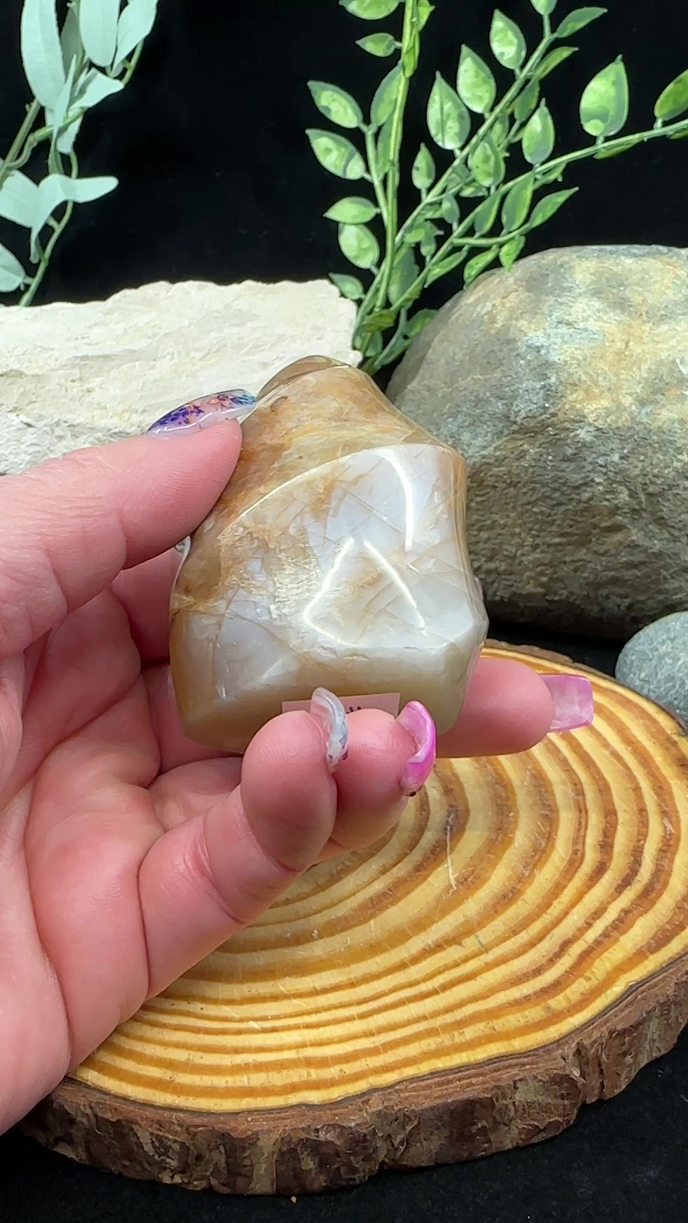 Thumbnail: Peach Moonstone Polished Flame - 2