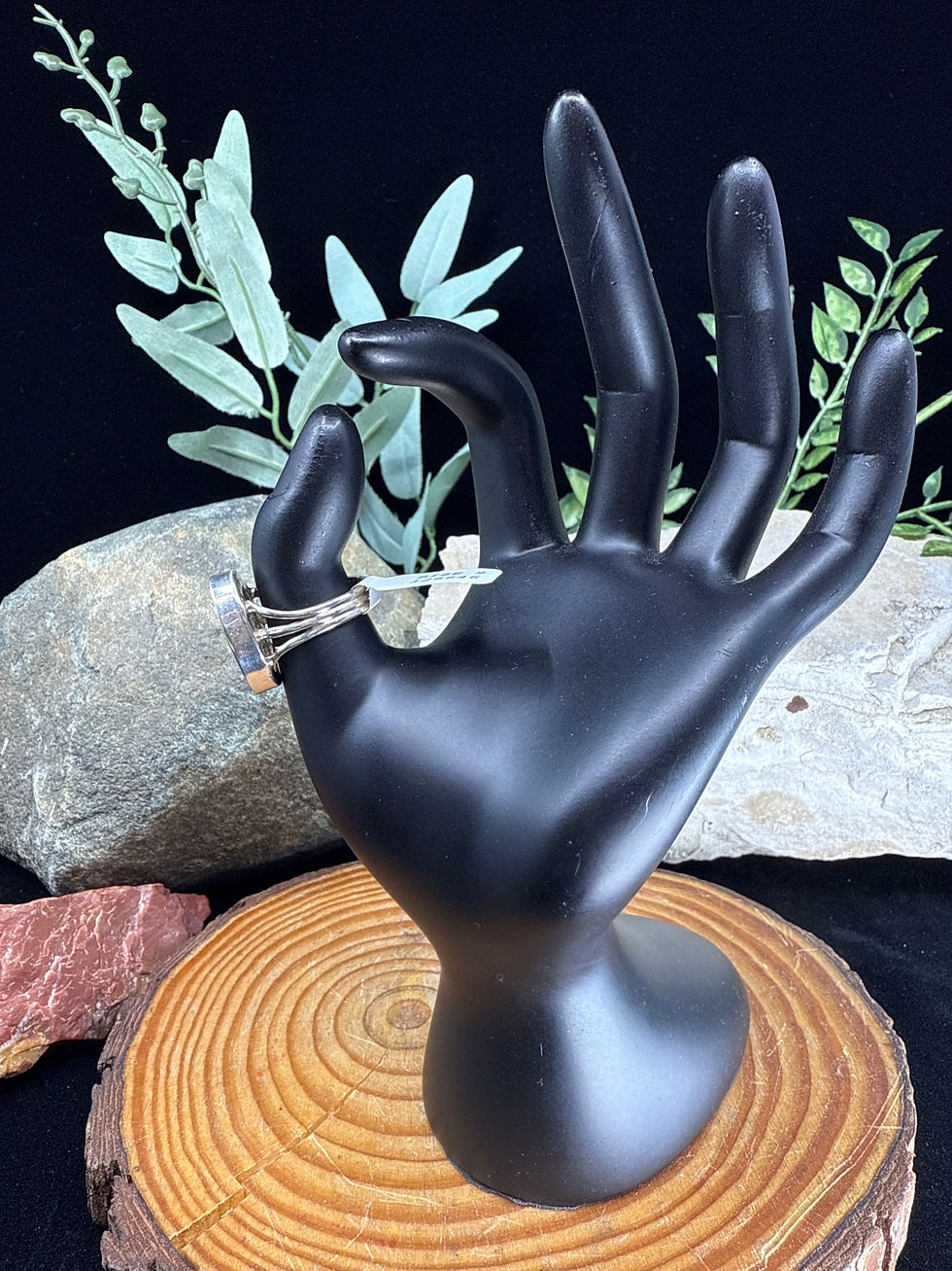 Thumbnail: Blue Morpho Butterfly Wing Sterling Silver Ring - Size 9