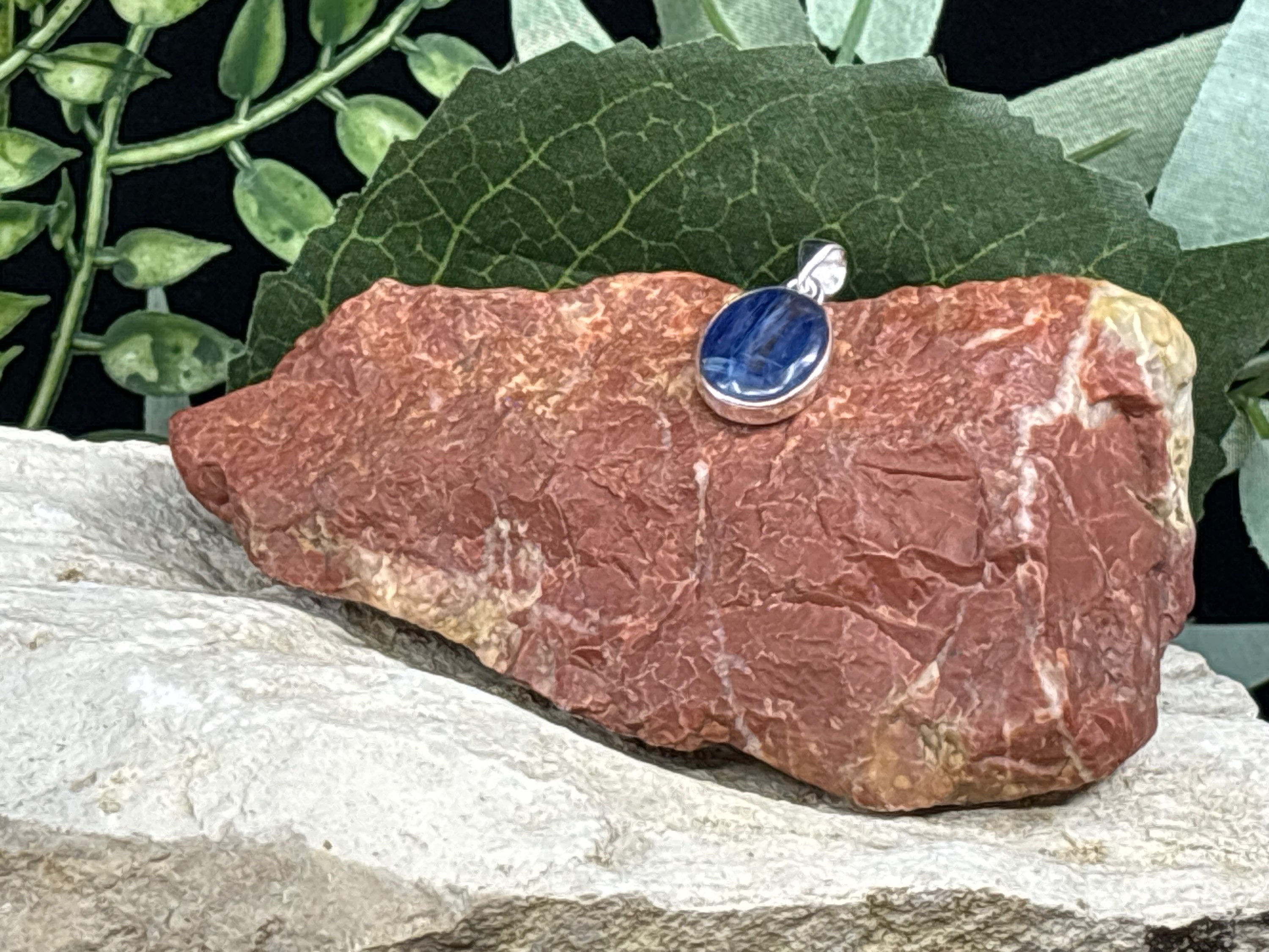 Blue Kyanite Sterling Silver Pendant-2
