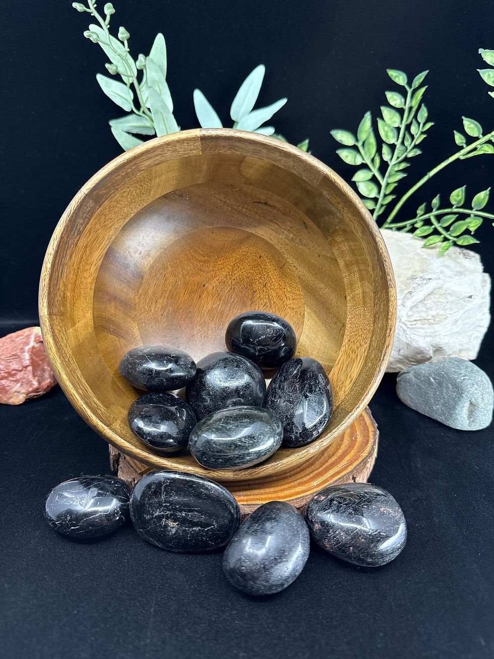 Black Tourmaline Palm Stone