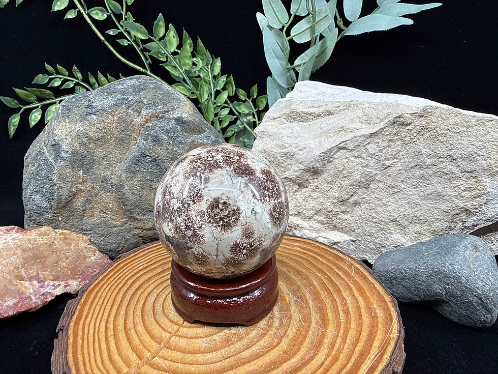 Thumbnail: Sakura Flower Jasper Sphere - 2