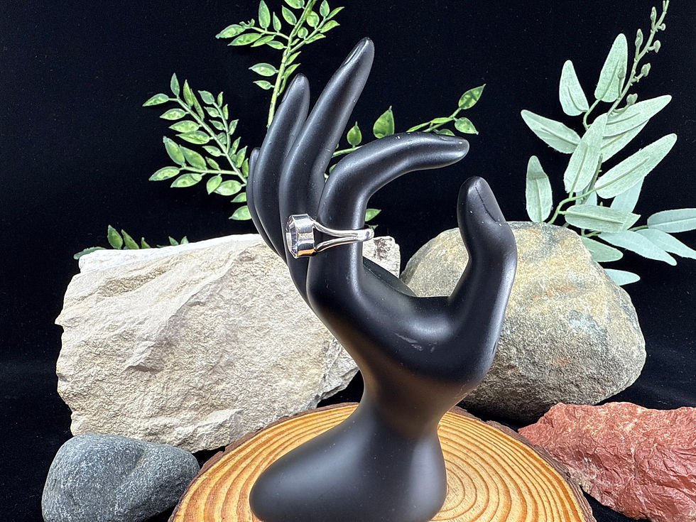 Thumbnail: Mystic Quartz Faceted Oval Sterling Silver Ring - Size 8