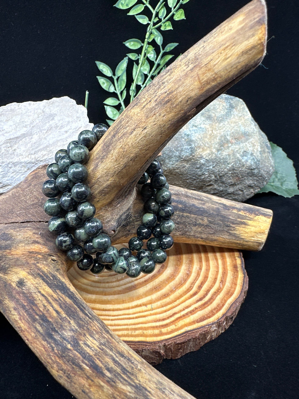 Kambaba Jasper Beaded Bracelet - 8mm
