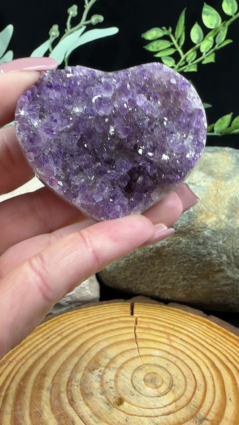 Thumbnail: Amethyst Druzy Heart - 21
