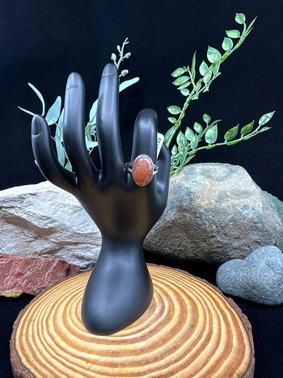 Thumbnail: Sunstone Sterling Silver Oval Ring - Size 9