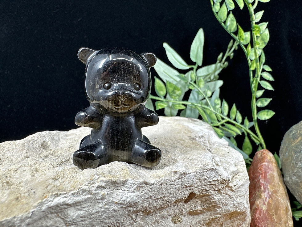 Gold Sheen Obsidian Bear