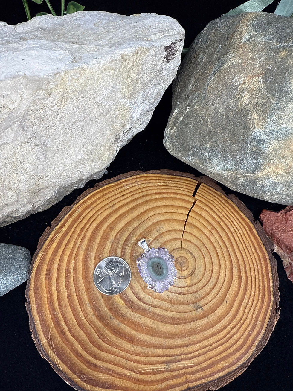 Thumbnail: Amethyst Stalactite Sterling Silver Pendant