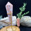 Thumbnail: Pink Agate Druzy Scepter with Stand