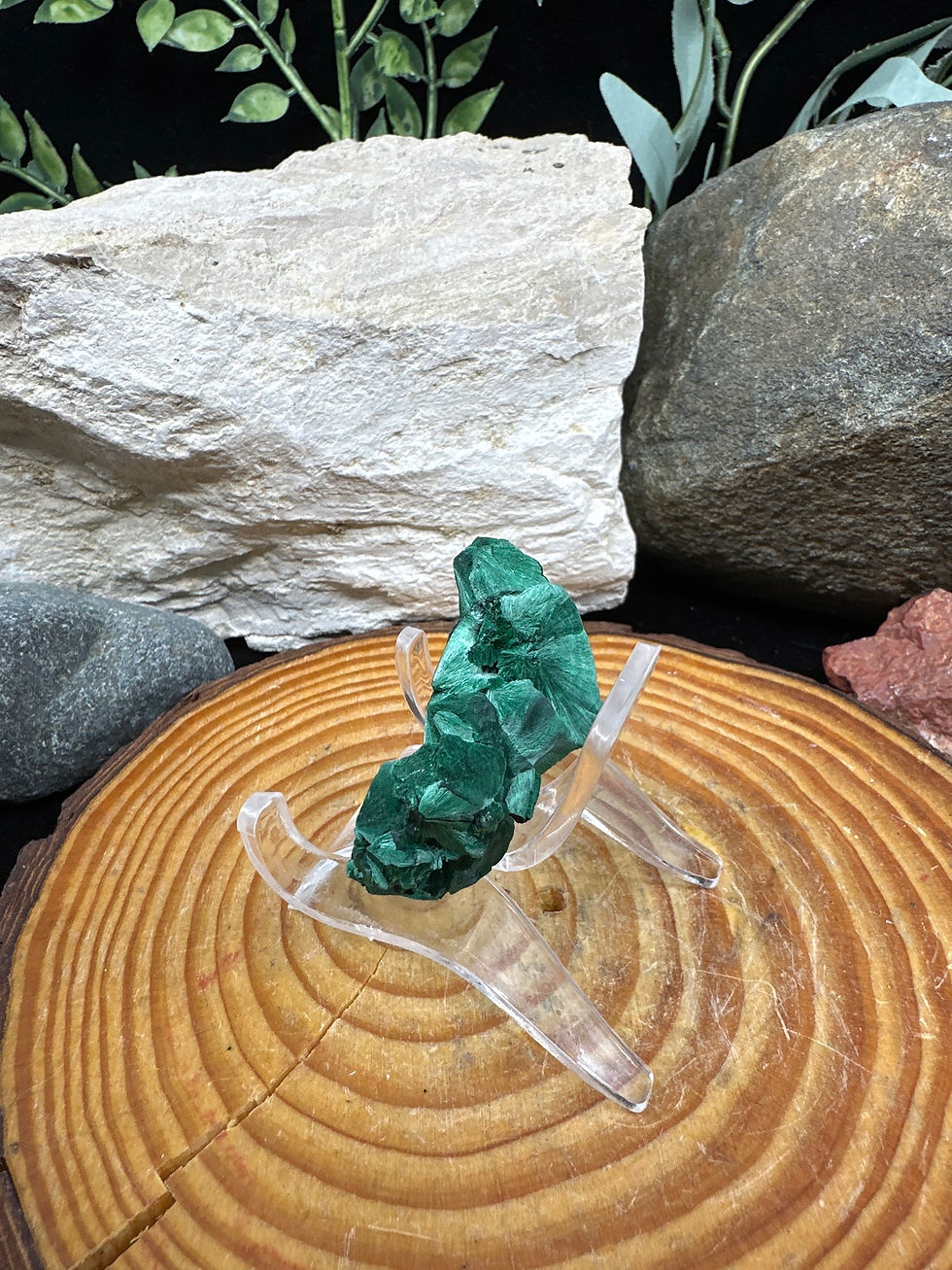 Thumbnail: Natural Velvet Malachite Specimen