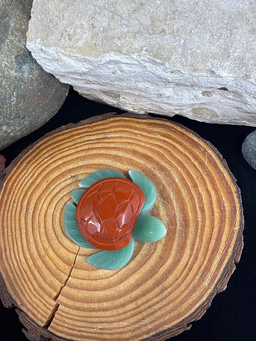 Thumbnail: Red Jasper and Green Aventurine Turtle