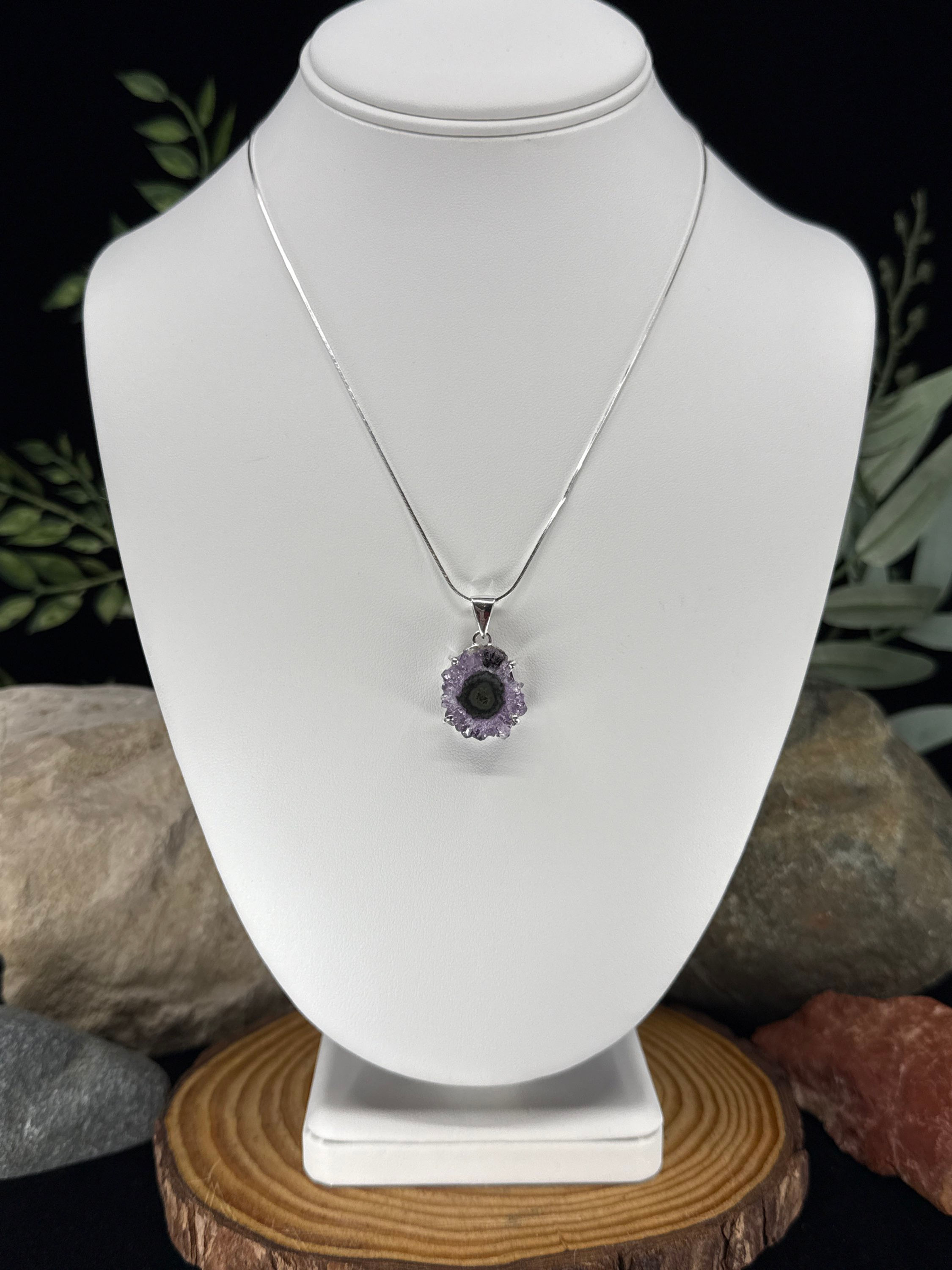 Amethyst Stalactite Sterling Silver Pendant