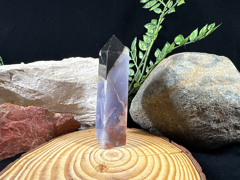 Thumbnail: Black Banded Agate Tower Point - 3