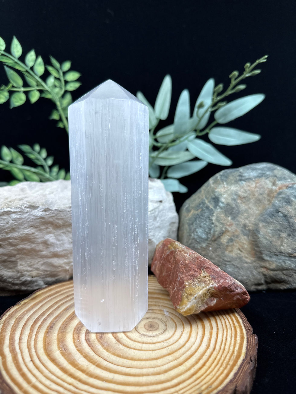 Selenite/Satin Spar Tower Point