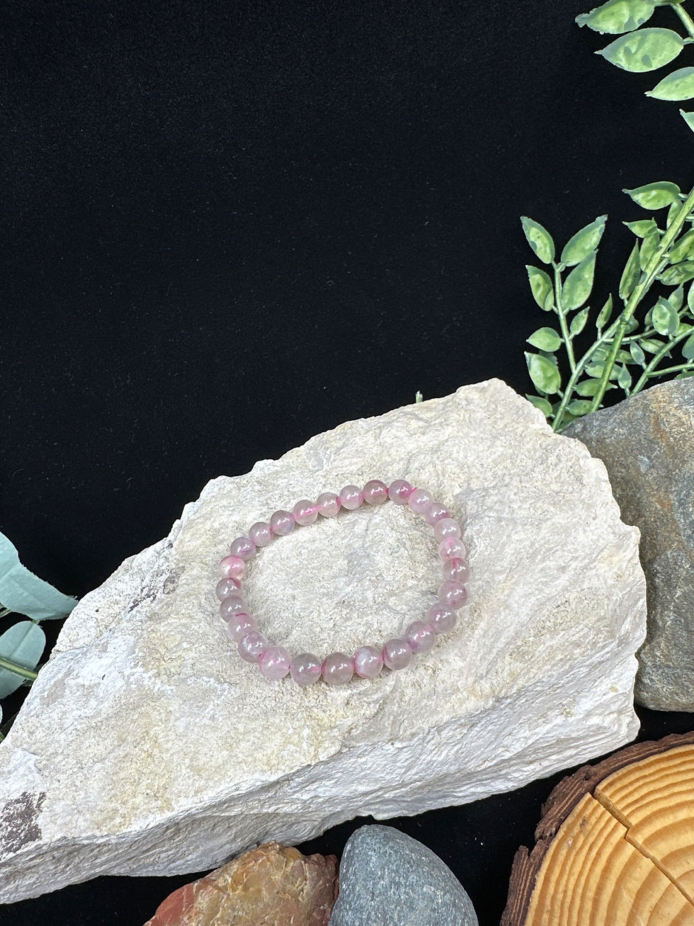 Thumbnail: Plum Tourmaline Beaded Bracelet - 6mm