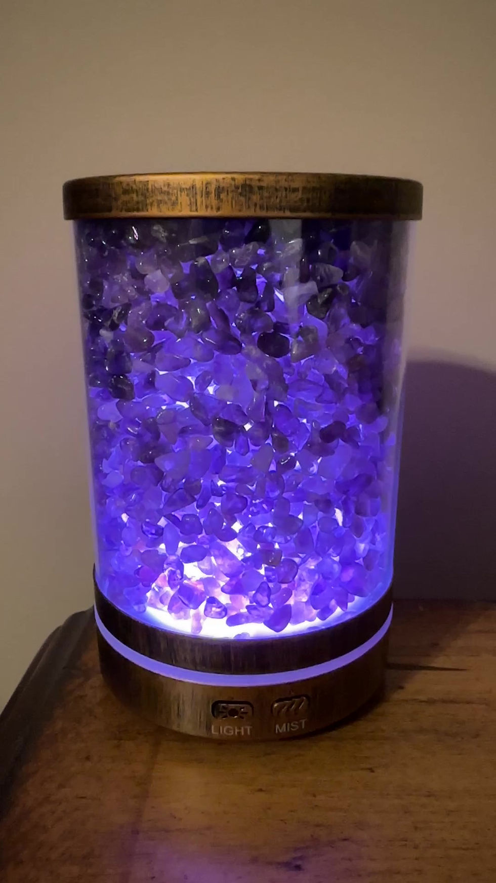Thumbnail: Amethyst LED Color Rotating Light Essential Oil Diffuser