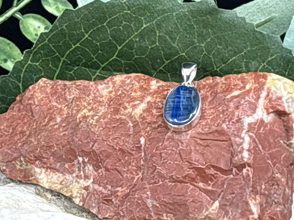 Blue Kyanite Sterling Silver Pendant-5