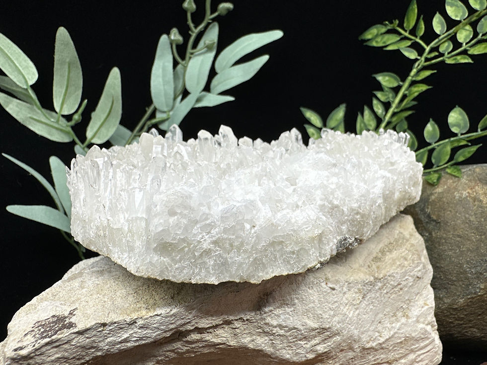 Natural Clear Quartz Cluster Plate
