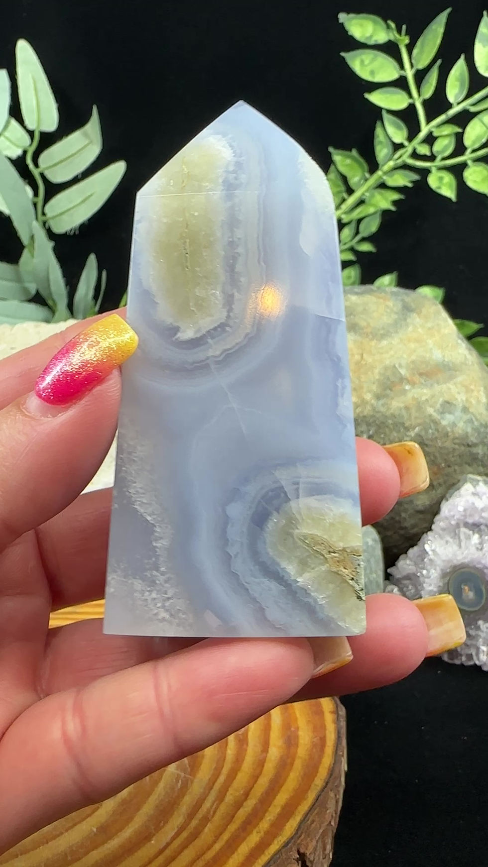Thumbnail: Blue Lace Agate Tower Point - 1