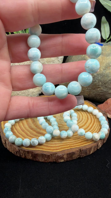 Thumbnail: Larimar Beaded Bracelet - 9mm