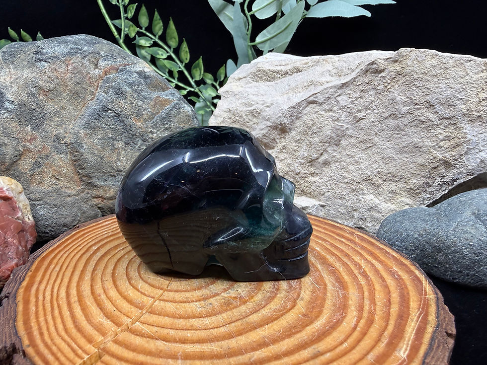 Thumbnail: Black Rose Fluorite Skull
