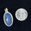 Thumbnail: Peacock Blue Labradorite Pendant - Large - 9