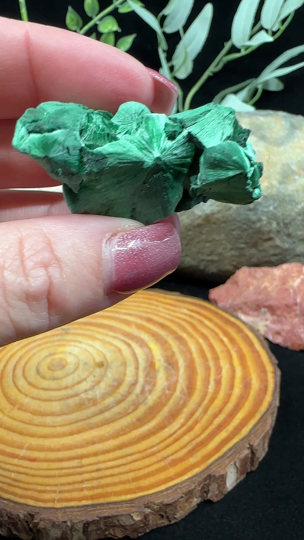 Thumbnail: Natural Velvet Malachite Specimen