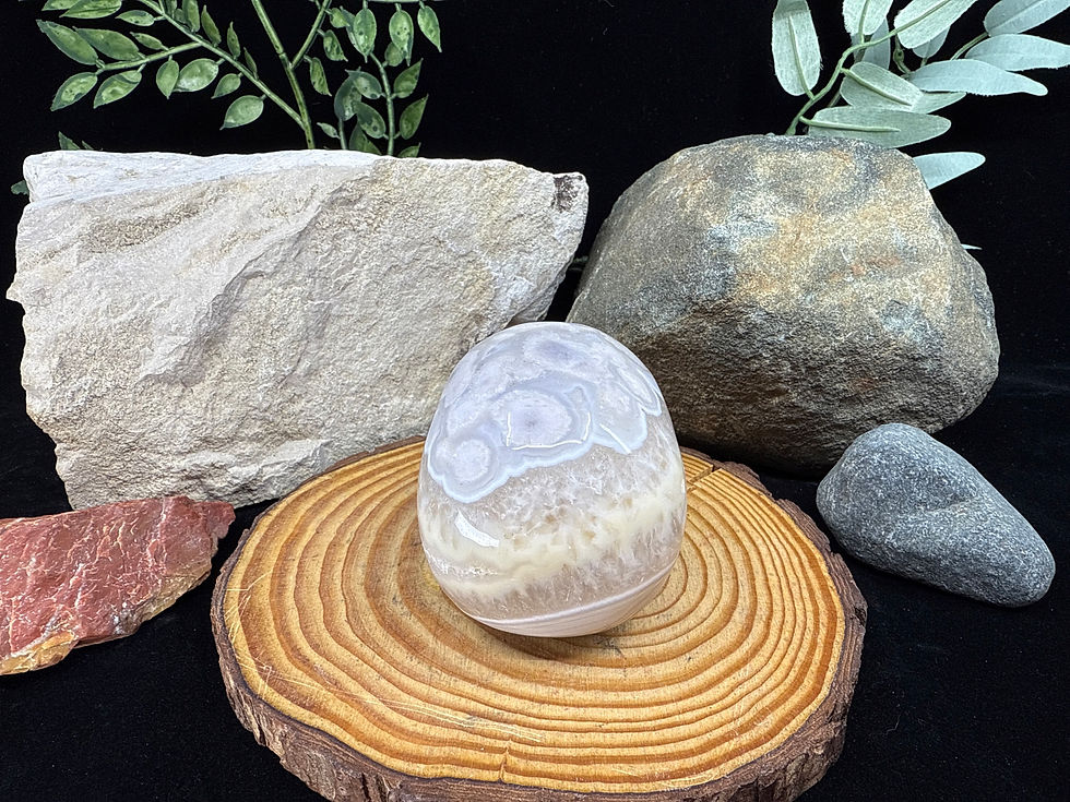 Thumbnail: Flower Agate Skull - 1