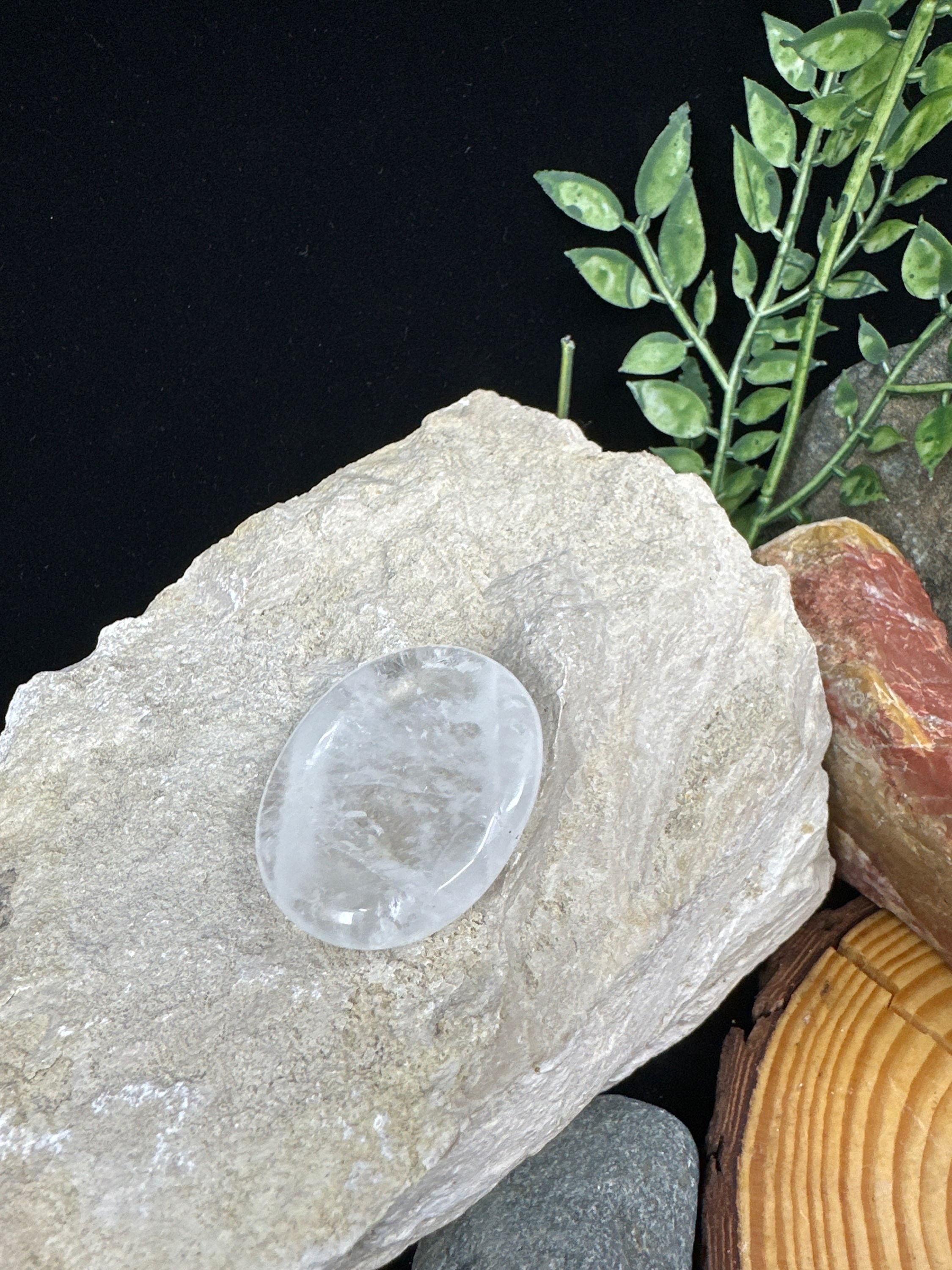 Clear Quartz Worry Stone