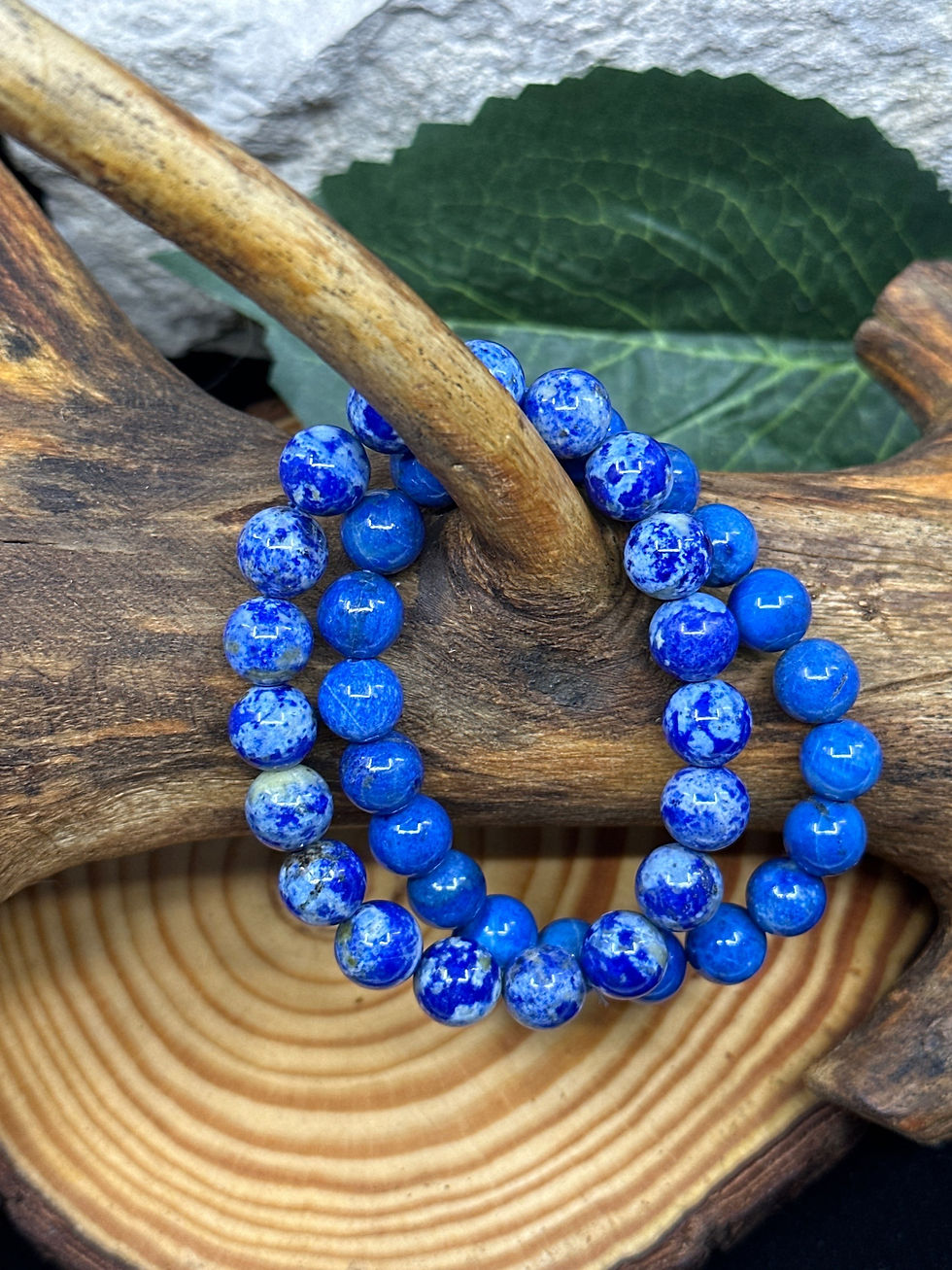 Lapis Lazuli Beaded Bracelet - 9-10mm