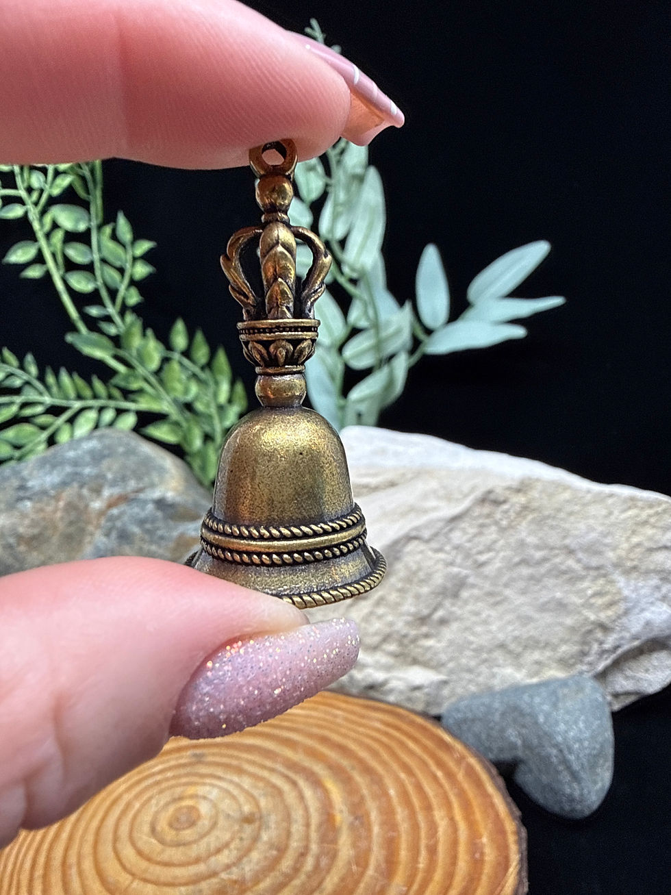 Thumbnail: Mini Brass Tibetan Altar Bell