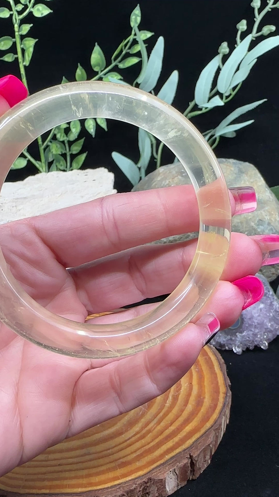 Thumbnail: Citrine Bangle Bracelet - 61 mm