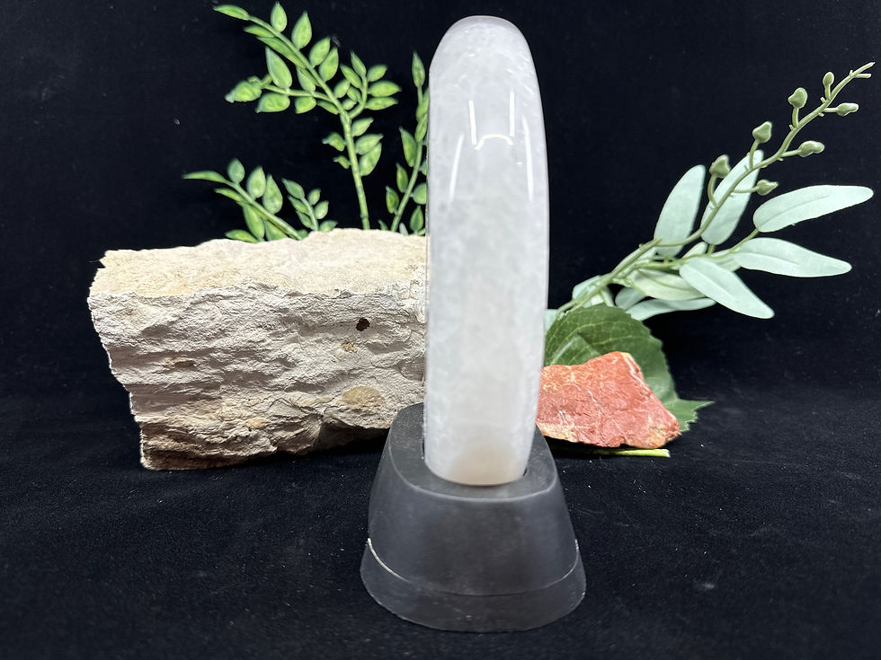 Thumbnail: Agate Polished Druzy Freeform with Black Stand