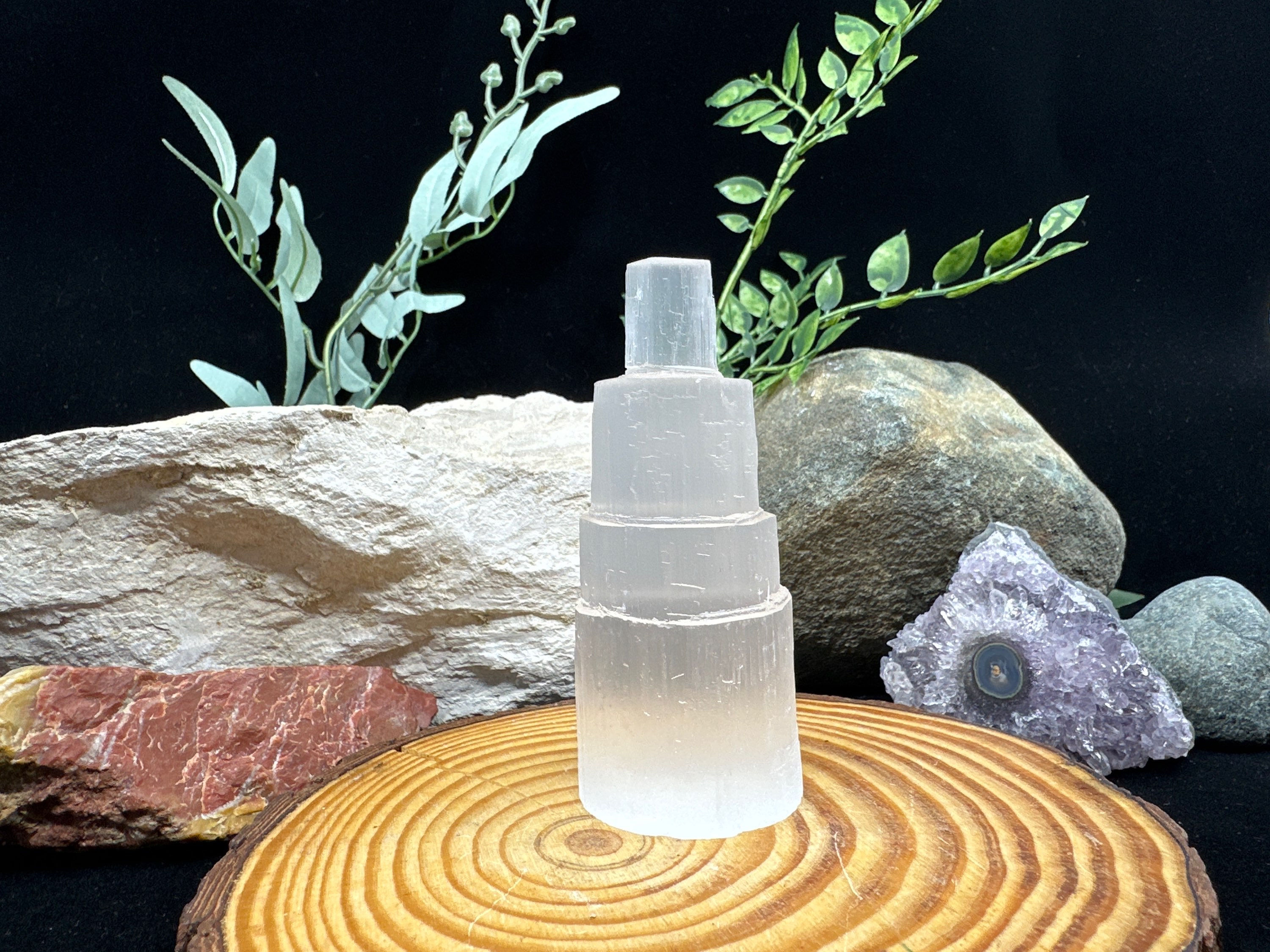 Selenite/Satin Spar Tower - 2